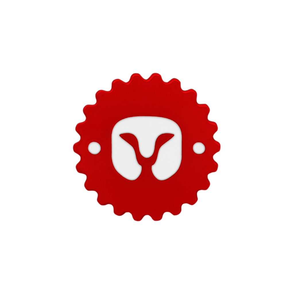 Zacht emaillen pin met rood metaal