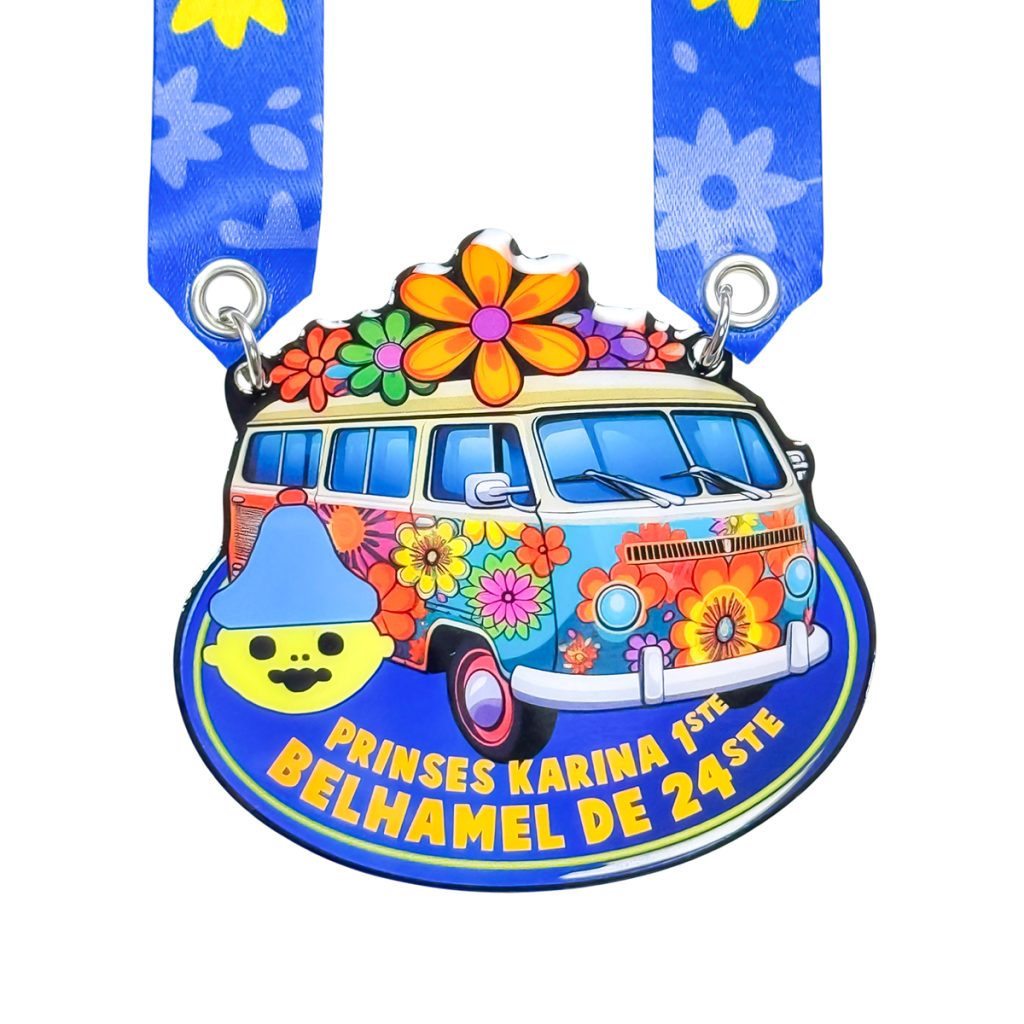 Wij maken uw carnavals onderscheidingen compleet naar uw wensen. Inclusief bijpassend halslint met full colour bedrukking.
