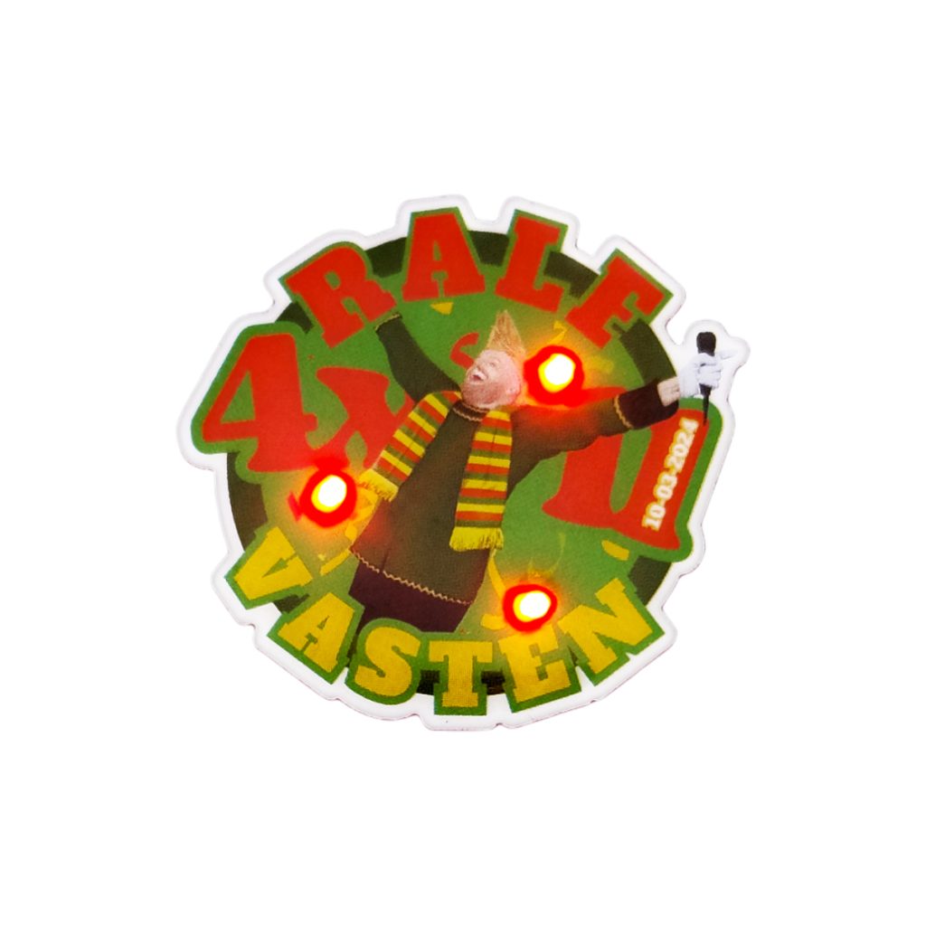 LED verlichting pin met ontwerp voor carnaval en drie knipperende lampjes