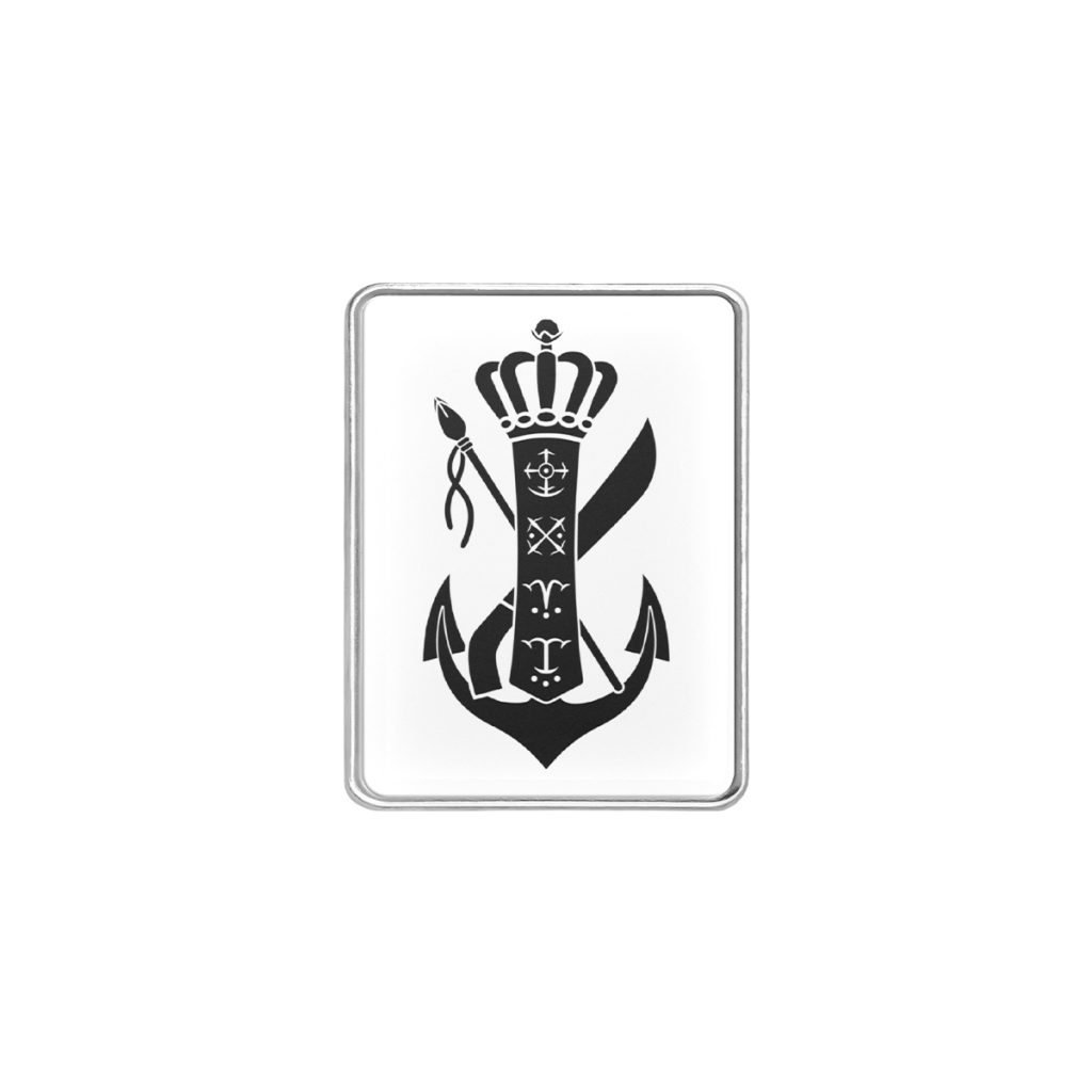 Logo bedrukt op doming pin K.