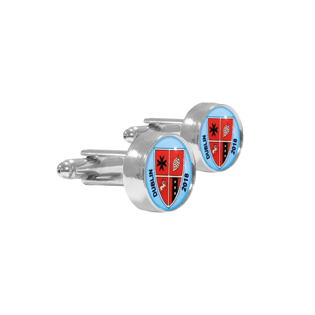 Doming pin P. Manchetknopen. Zilver. Laat manchetknopen maken met uw eigen logo of ontwerp.