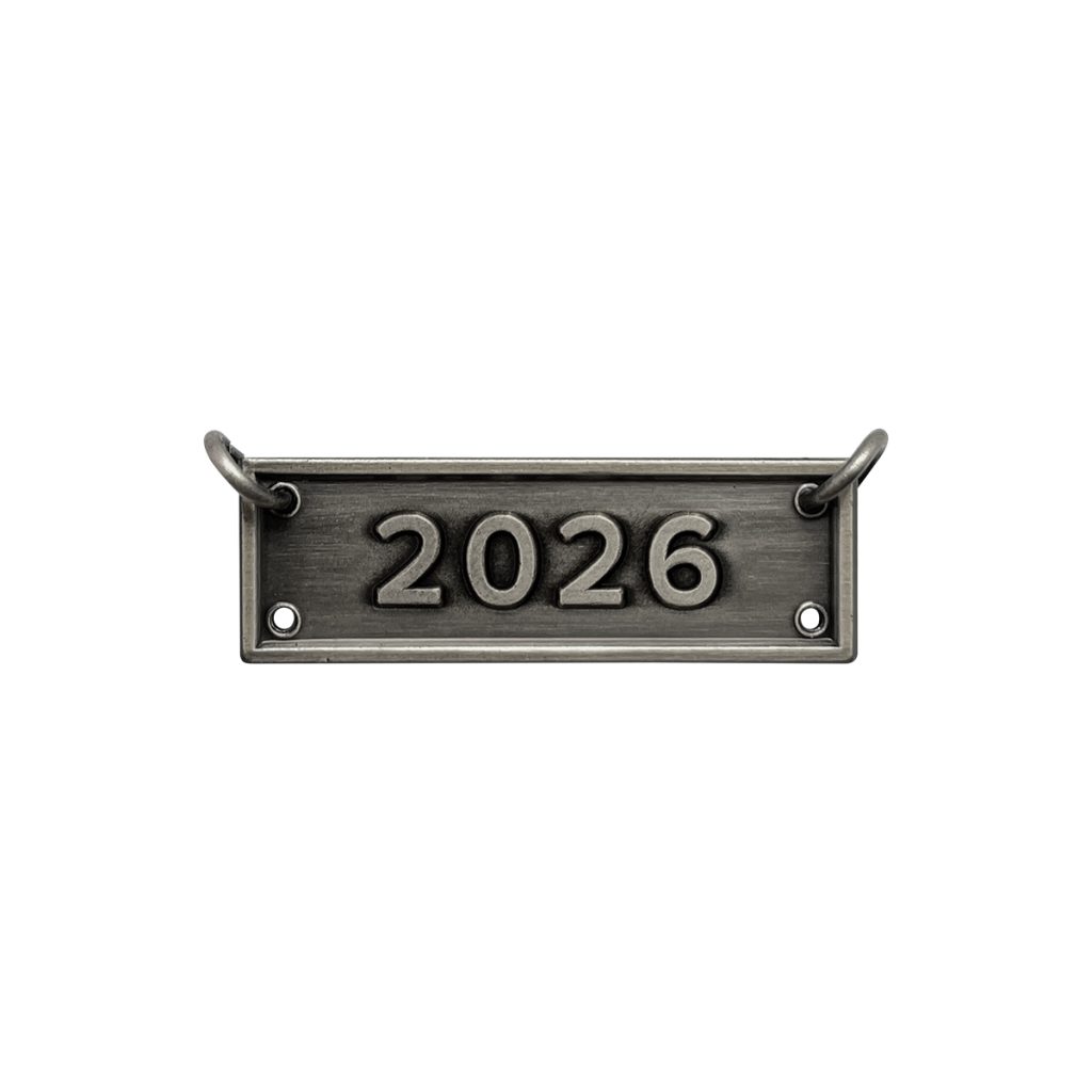 Jaarplaatjes groot 2026 antiek zilver