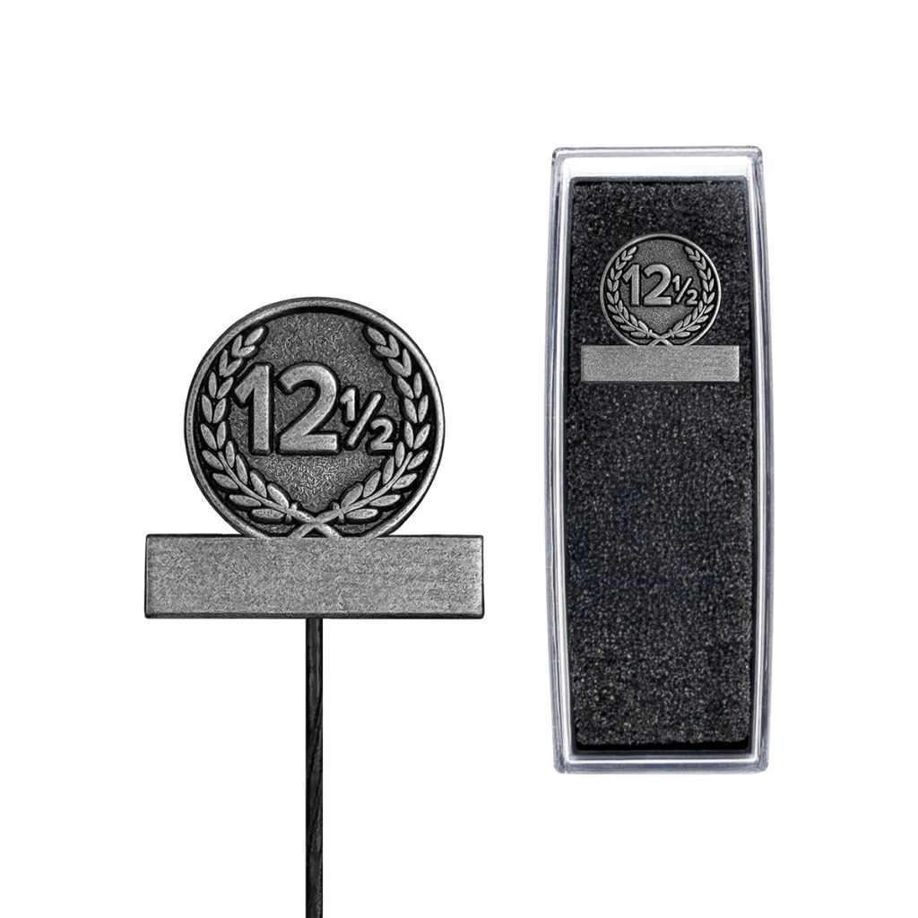 Jubileum speldje 12,5 jaar antiek zilver