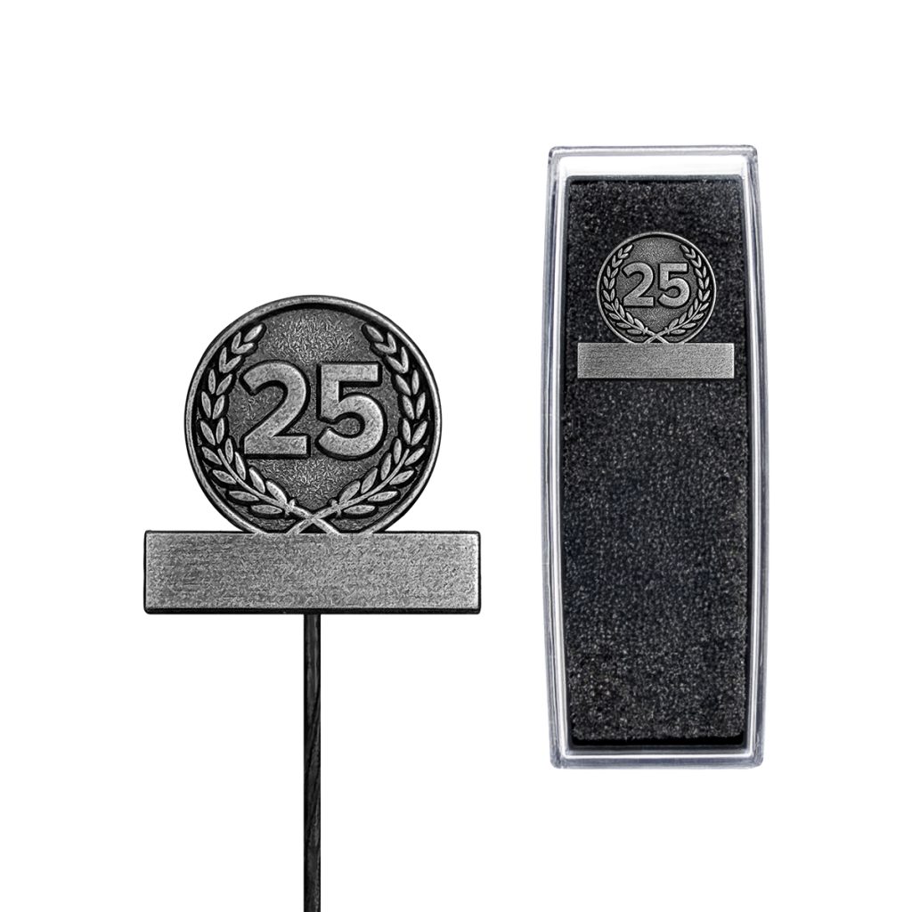 Jubileum speldje 25 jaar antiek zilver