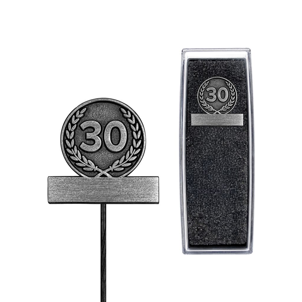 Jubileum speldje 30 jaar antiek zilver