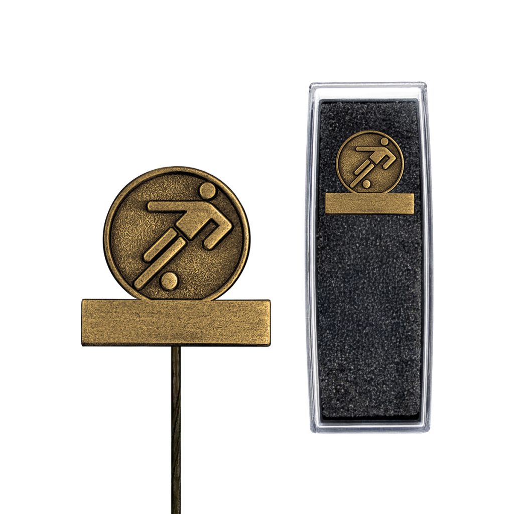 Jubileum speldje voetbal rond antiek goud
