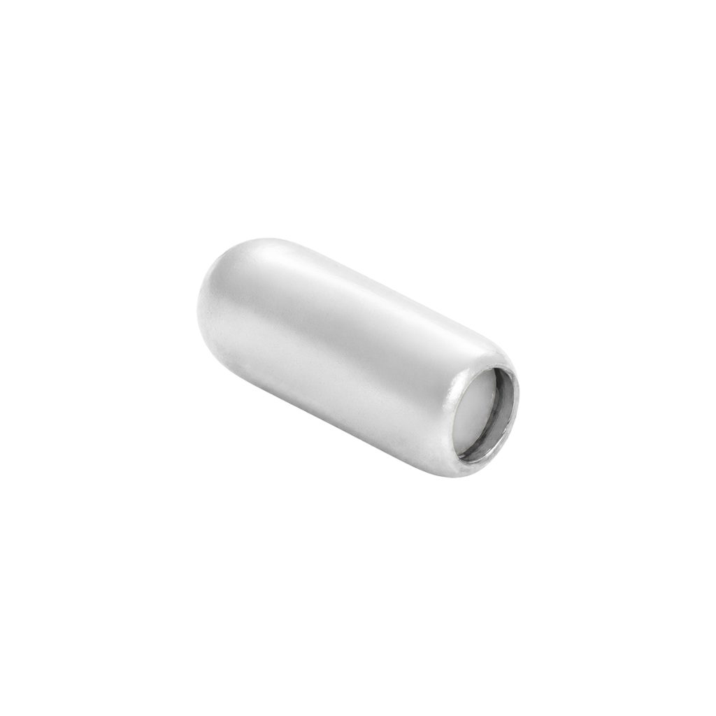 Stopper voor op het einde van een steekspeld in zilver kleur.