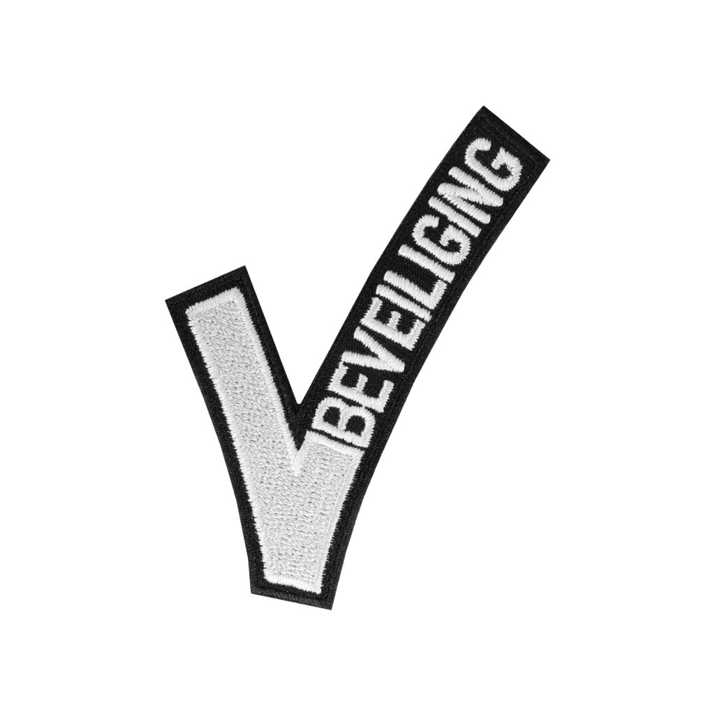 Voorzijde van de beveiliging badges.